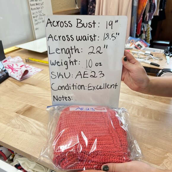 Velvet By Graham & Spencer Peach Knit V-Neck Sleeveless Sweater Size XS - Picture 11 of 13